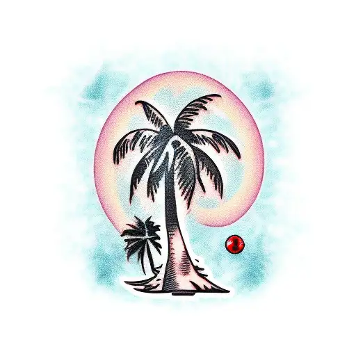Radio With Palm Tree