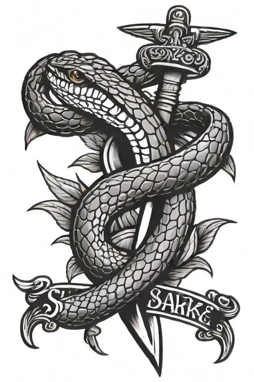 Snake With Dagger Phrase