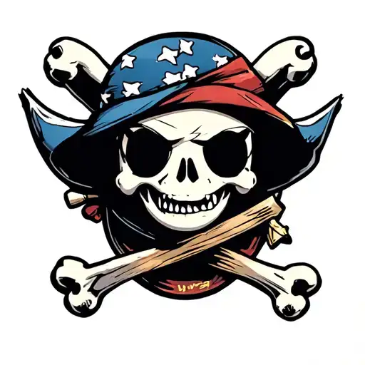 Blastois Pokemon With Jolly Roger One Piece