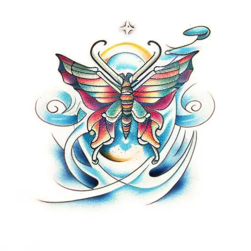 Capricorn And Butterfly