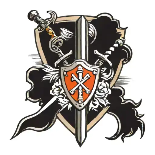 Swords And Shield Protection Family