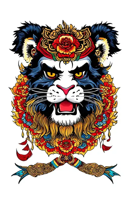 Chinese Leon Traditional Style