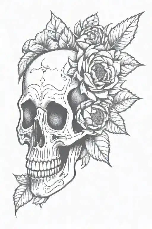 Skulls And Sunflower