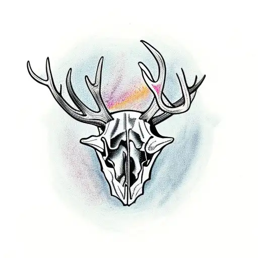 Deer Skull With Antlers