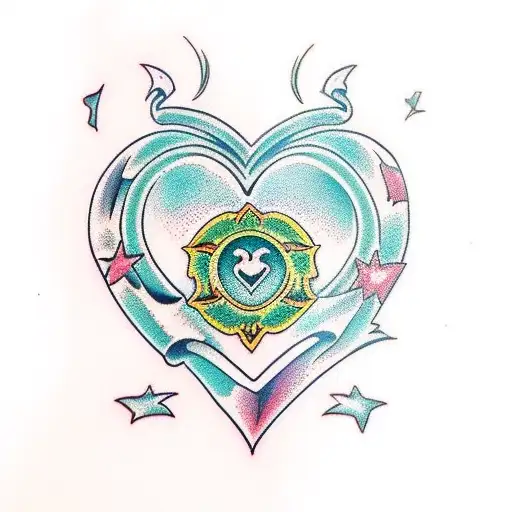Heart Symbol Green And Blue