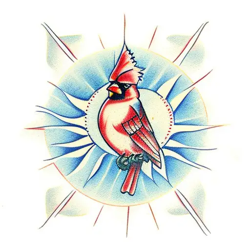 Cardinal And Sun