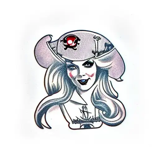Pirate Pin Up Girl Full Body