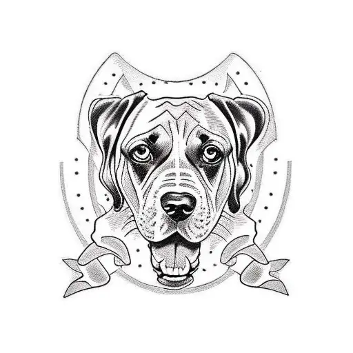 Tattoo Design For My Mom Old School Style Must Have A Boxer Dog