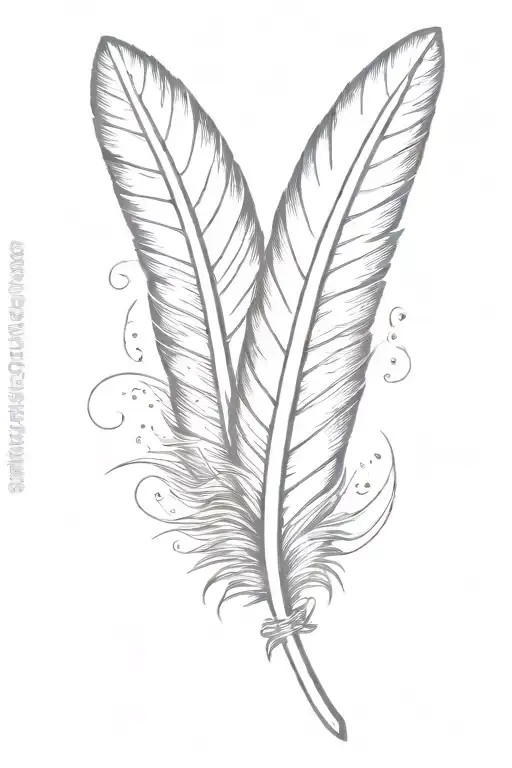 Indian Feather With The Word Strength Courage Wisdom