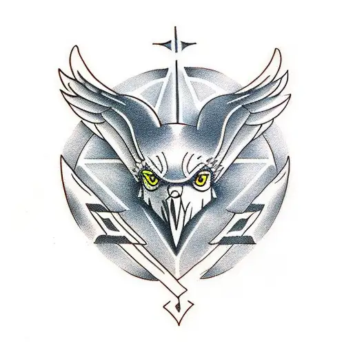 Nordic Runes Forming The Silhouette Of A Raven