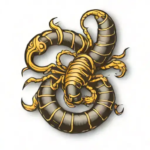 Scorpion Tail With Roman Numeral