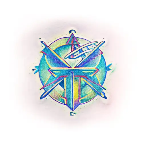 Gemini Sign With Integration Of Number 1 And 5