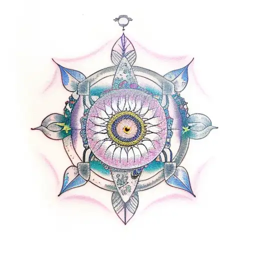 Crecent Moon Lotus Flower Pisces Dream Catcher Butterfly