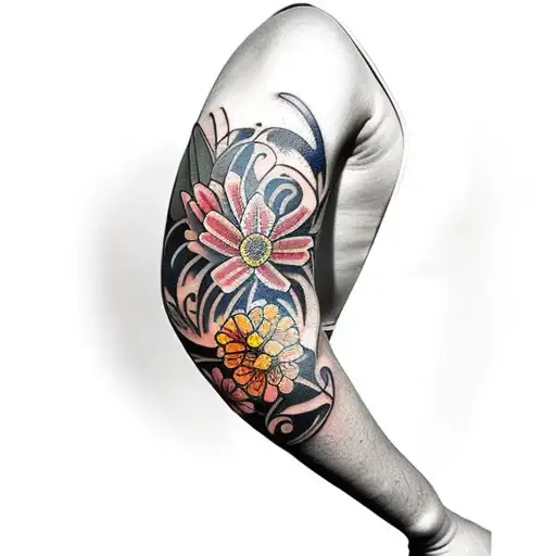 Floral Arm Sleeve Australian Native