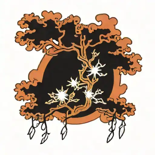 Oak Tree Lights Shining