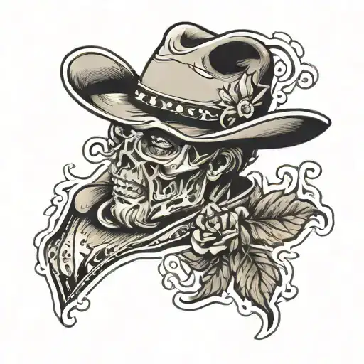 Flash Tattoos Cowboy Hat