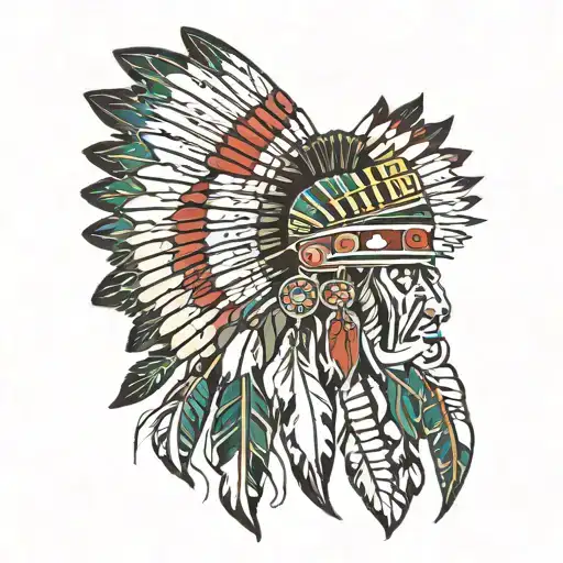 Unique Bold Native American Style Color Traditional