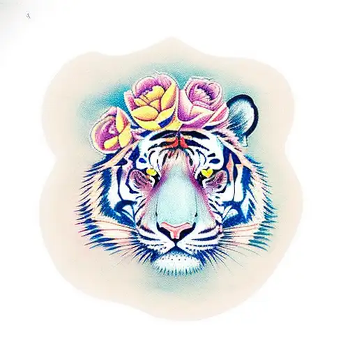 Tiger And Tender Flowers