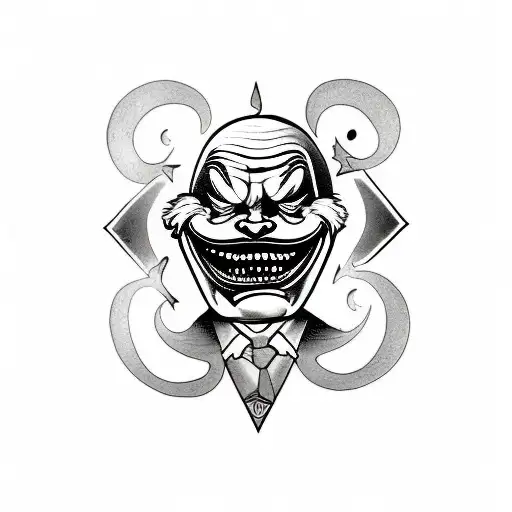 Evil Clown Coming Out Of Skin