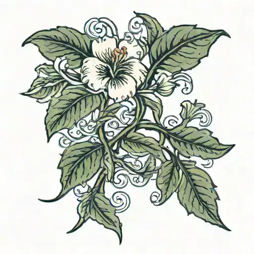 Flower With The Name Anastacio In The Shape Of A Vine