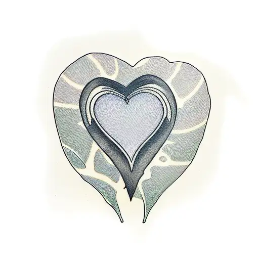 Tuxedo Cat Biting A Heart Shaped Monstera Leaf