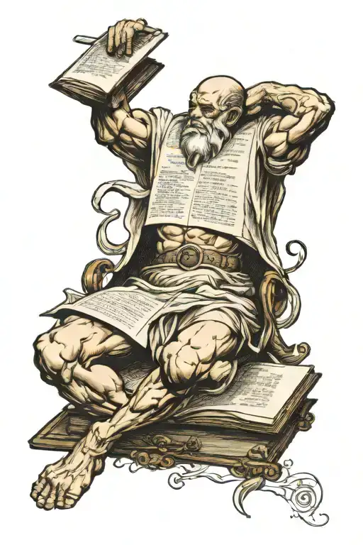 Fear God Atlas Holding Open Book