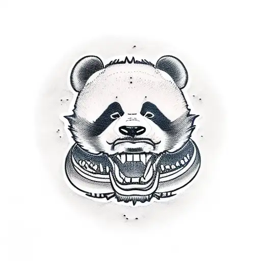 Angry Panda Bites Ouroboros With His Teeth