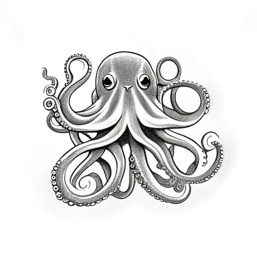 Octopus Going Into Portal And Transforming Into Beauty