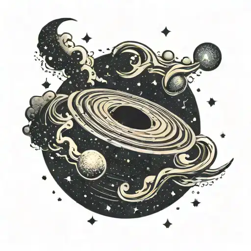 Milky Way Galaxy With Black Hole