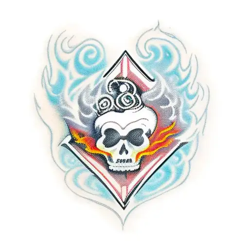 A Cartoon Heart With The Logo Of Rammstein In It And Flames Around