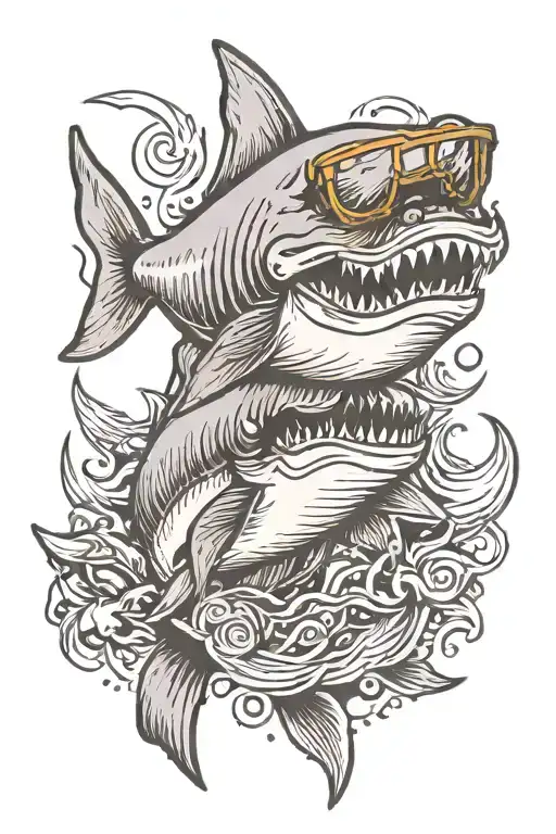 Bearded Shark With Glasses