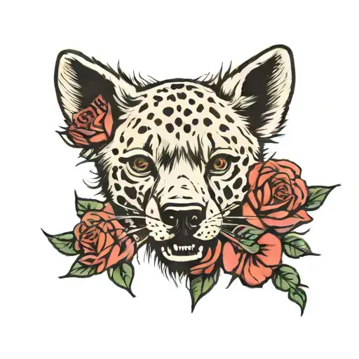 Hyena And Roses And Hourglass