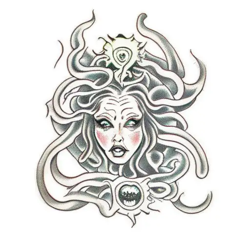 Demonic Medusa With Witchy Aspects