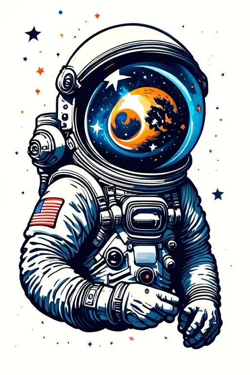 Space Through Astronaut Lense