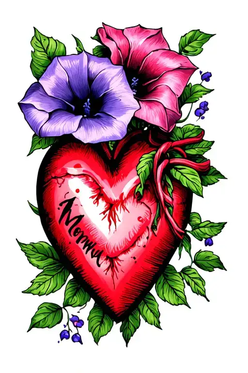 Morning Glory And Mom Heart