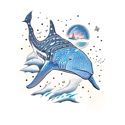 Whale Shark With Astronaut Helmet