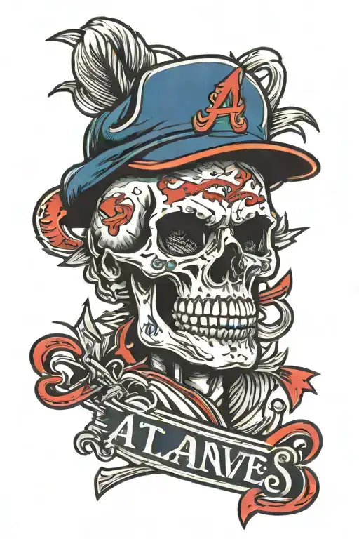 Atlanta Braves A With Skull