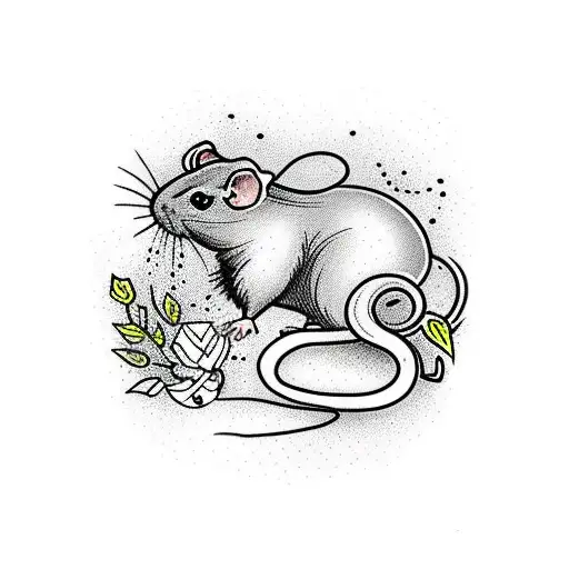 A Rat Surrounded By Various Other Animals In A Forest Scene