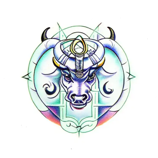 Gemini Astrological Sign With Taurus Horns And Scorpio Tail Included