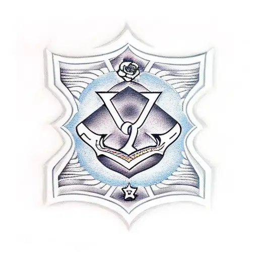 Law Symbol With Dollar On Right And Rose In Left