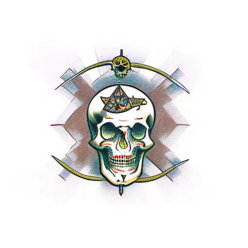 Hourglass With Skulls