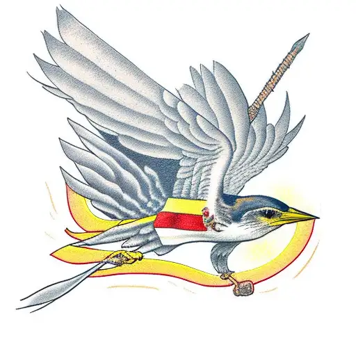 Wren In Flight With Flag In Beak Trailing Behind It With Roman Numerals Mmxxi On The Flag