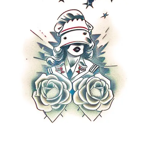 Machine Gun Lady Face