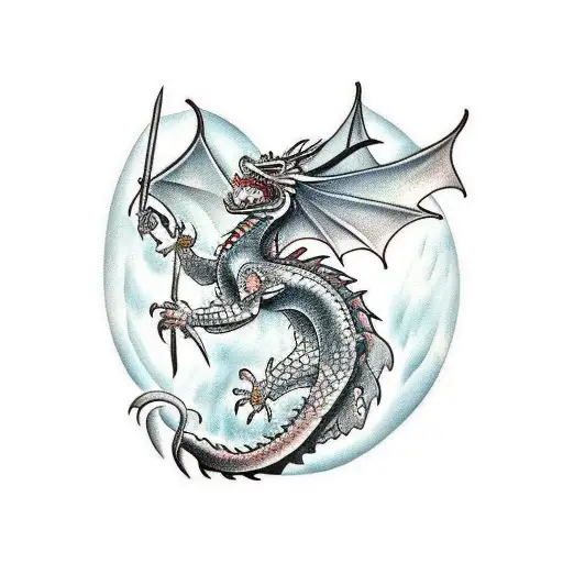 A Tattoo Of A Dragon Inspired By Game Of Thrones
