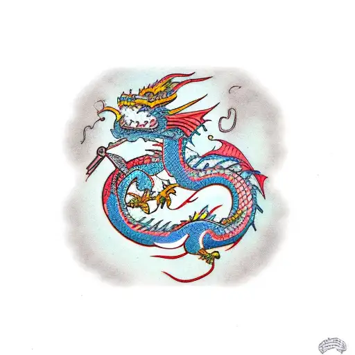 Dragon With Ox Chinese Symbols