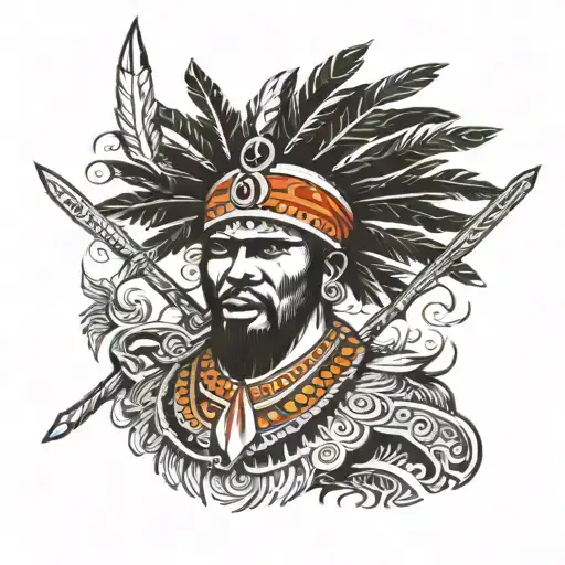 Papua Warrior Wielding