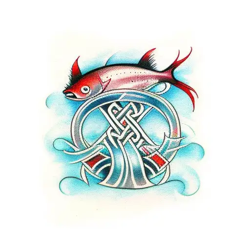 Incorporate Fish Motifs Into A Traditional Viking Tattoo Design