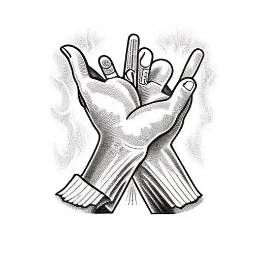 Praying Hands With Bible And Guidance Label Big