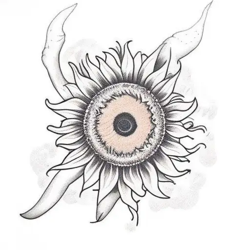 Sunflower With Deer Antlers