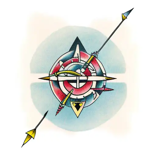 Tribal Arrow Under Ellipses